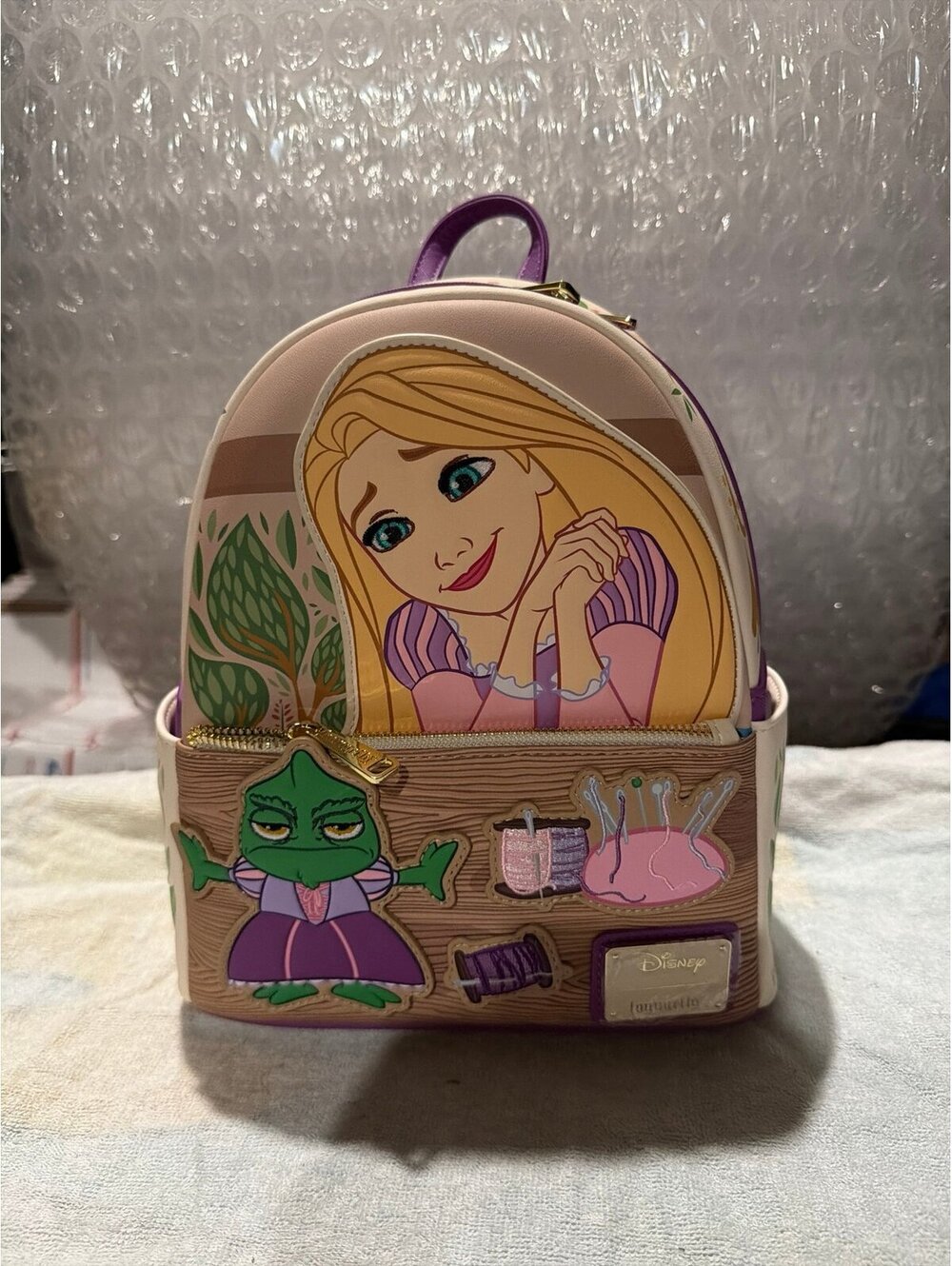 Loungefly Disney Tangled Rapunzel & Pascal Dress Mini Backpack NWT